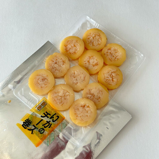 Smoked squid wrapped in cheese - inside