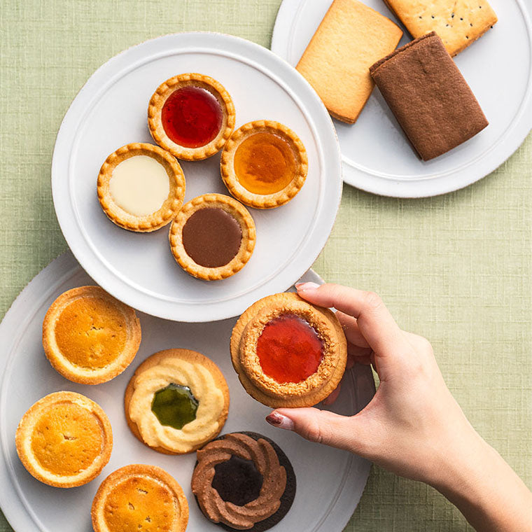 Nakayama Seika Japanese Baked Sweets Gift Box – 34 individually wrapped treats including cakes, cookies, and tarts