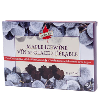 maple ice wine dark chocolate, filled with ice wine caramel