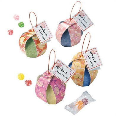 japanese traditional style thank you candy gift, with Small message card with "Thank you" written in Japanese. 