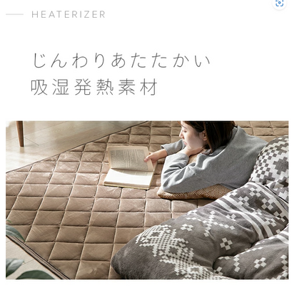 Kotatsu Mat (190x190cm) Non-slip, Anti-microbial, Machine Washable, Heat Maintaining