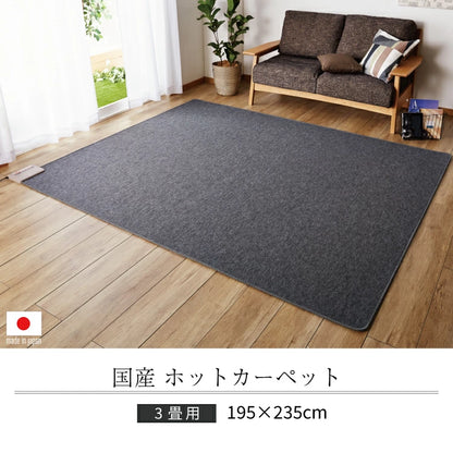 Large Japanese Electric Heated Carpet 195×235cm (76.8 × 92.5 in)